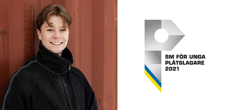 Anton Lindvall, finalist i SM för unga plåtslagare 2021